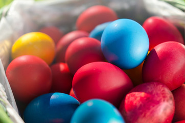 Colorful Easter eggs - Close up