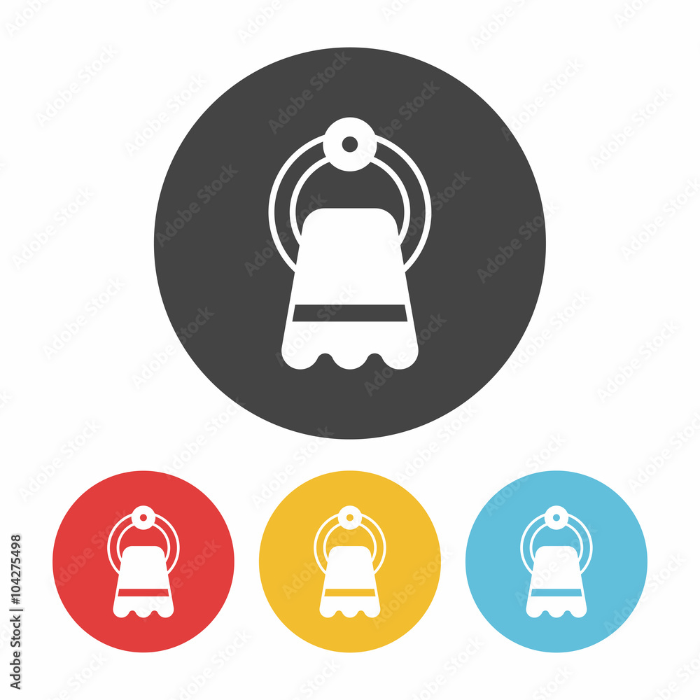 Sticker towel icon