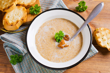 Soup with mushrooms
