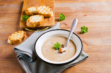 Soup with mushrooms