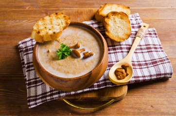 Soup with mushrooms