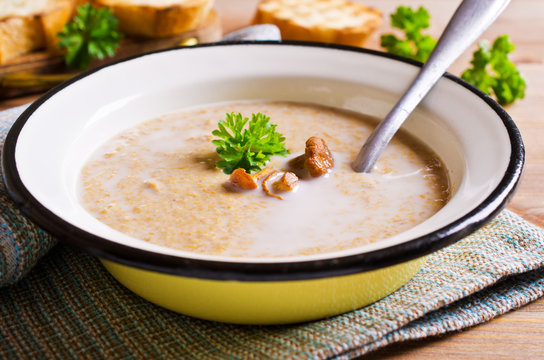Soup with mushrooms