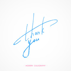 Thank You calligraphy. Vector illustration.