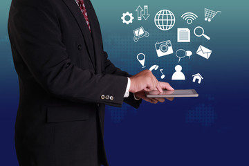 Businessman and Tablet