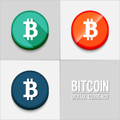Obraz premium Bitcoin icons set.