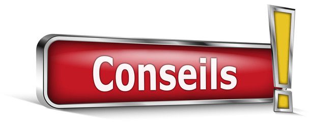 Conseil sur panneau rouge