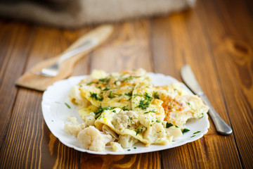Learning omelette with cauliflower