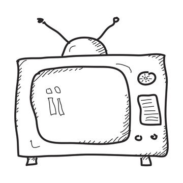 Simple doodle of a television