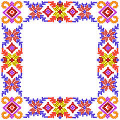 Rural  pattern mosaic photo frame