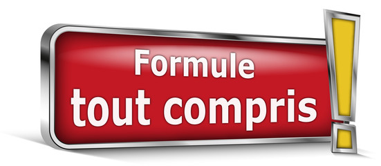 Fototapeta premium Formule Tout compris sur panneau rouge