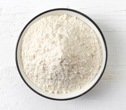 Bowl of white flour