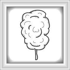 Simple doodle of a stick of candy floss