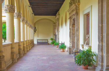 Fototapeta na wymiar Granada - The atrium of church Monasterio de San Jeronimo.