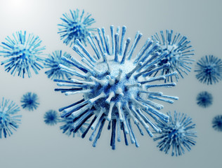 Illustration of Influenza Virus cells