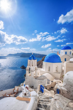 Fototapeta Oia village on Santorini island, Greece