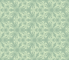 Abstract curly seamless pattern