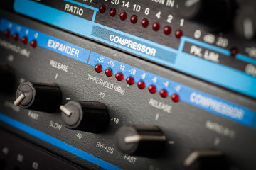 Buttons in sound studio