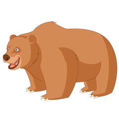 Cartoon smiling bear