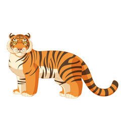 Obraz premium Cartoon standing tiger