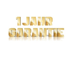 1 Jahr Garantie 3d wort 