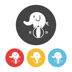 circus elephant icon