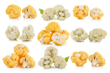 cauliflower on white background