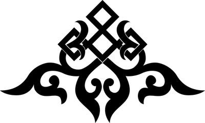 oriental chinese ornament, asian traditional pattern,  floral vintage element, cut silhouette, ornament central asia, applique work, for t-shirt, mongolian ornament
