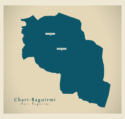 Modern Map - Chari-Baguirmi TD
