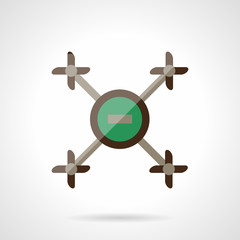 Abstract drone flat color design vector icon