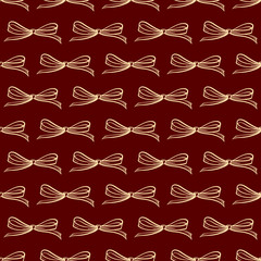 Bows vector seamless pattern