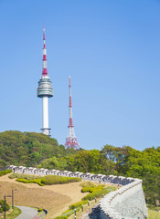 Obraz premium Namsan Park and N Seoul Tower, South Korea