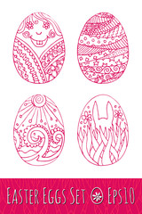 Easter eggs set. Vector illustration