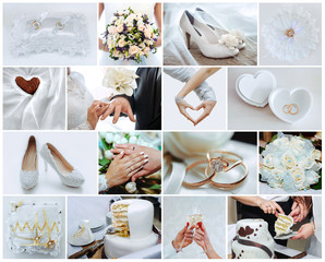 Collage from wedding photos