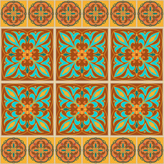 Vector seamless texture. Beautiful colored pattern for design and fashion with decorative elements