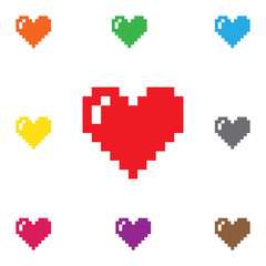 pixel hearts 