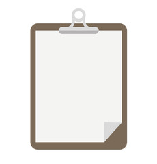 Klemmbrett mit leerem Papier Vektor