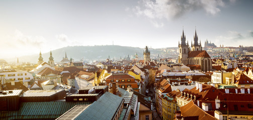 Cityscape of old town in Prague, Czech Republic