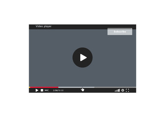 Video player, web template vector