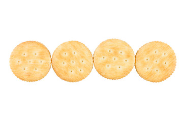 Cracker isolated on white background.