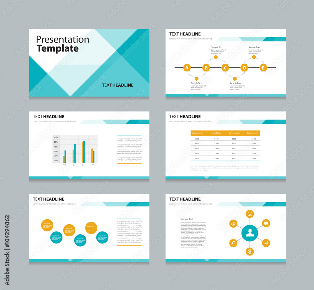 Poster abstract business template presentation slide background design