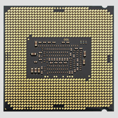 the computer central processing unit isolated.