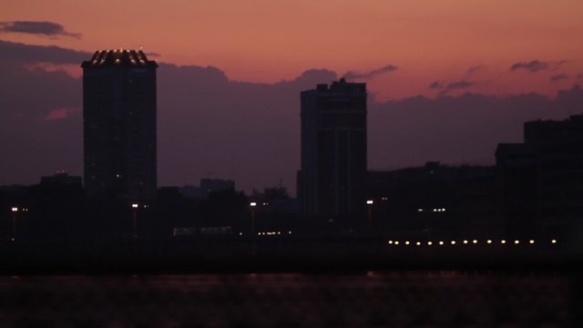 городской закат