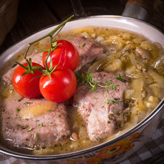 fried Fricandeau with onion