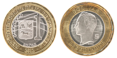 Venezuela bolivar coin