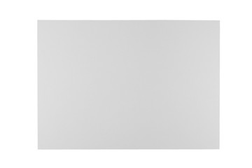 White paper blank on white background.