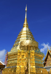 Wat Phra That Doi Suthep is a major tourist destination of Chiang Mai, Thailand.
