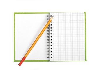 notebook on the white background