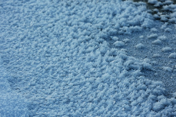 texture of frost crystals background