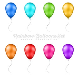 Set of Multicolored Balloons