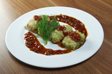Stuffed cabbage leaves